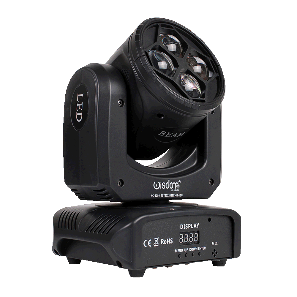 Testa_Mobile_Mini_Beam_4x10W mini testa mobile 4x10w laterale